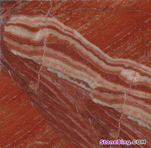 Rosso Orientale Onyx Tile