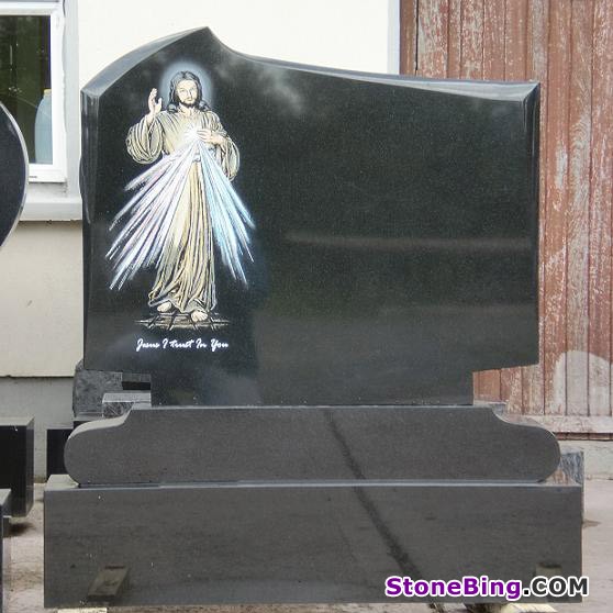 Black Granite Headstone