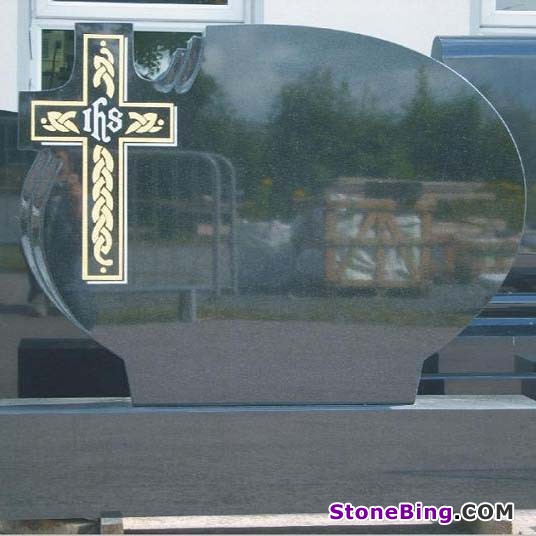 Cross Oval Headstone