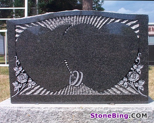 Double Hearts Lapped Headstone