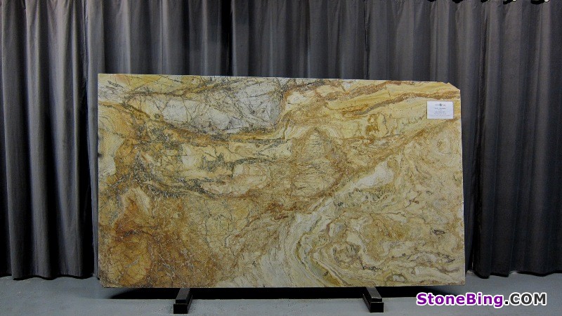 Yellow Bamboo Quartzite Slab