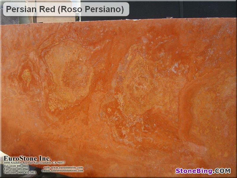 Persian Red Travertine Slab