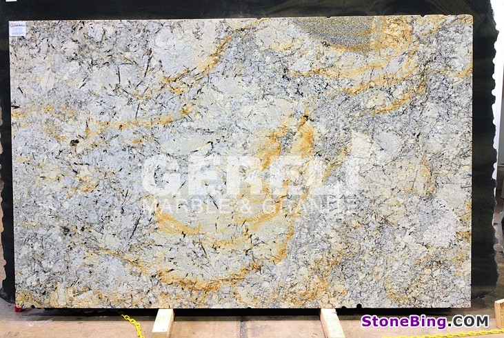 Golden Silver Granite Slab