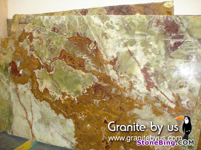 Dark Green Onyx Slab