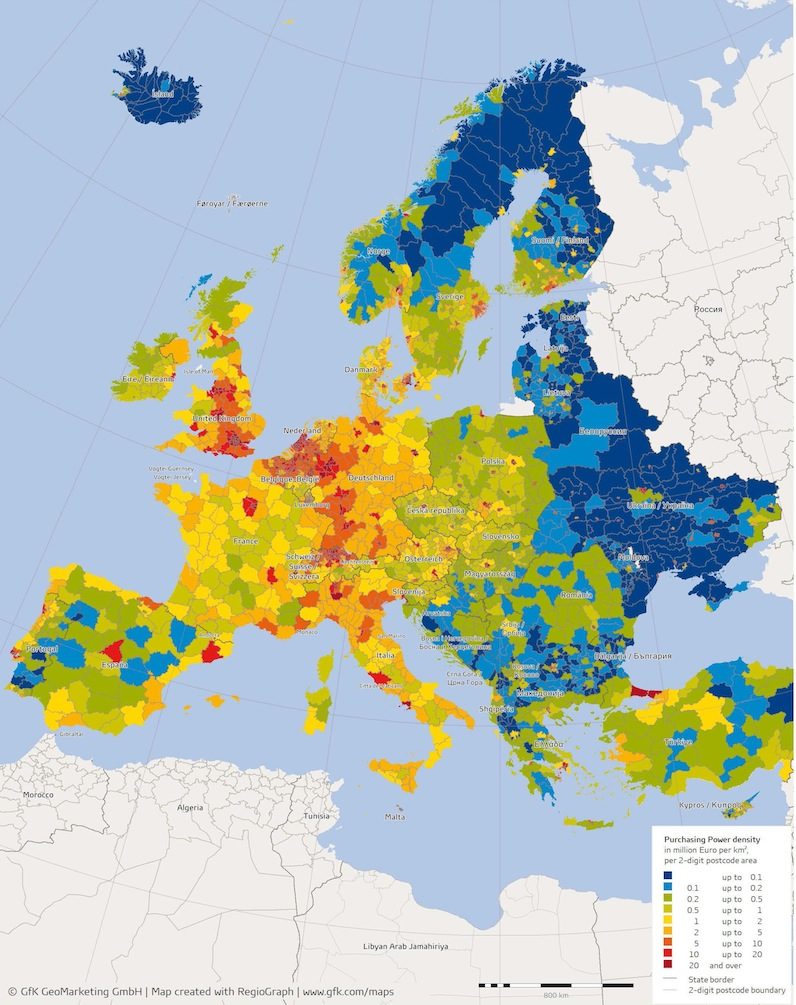 Markets: Where Europe’s well-to-do dwell