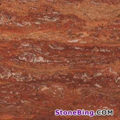 Rosso Persiano Travertine Tile