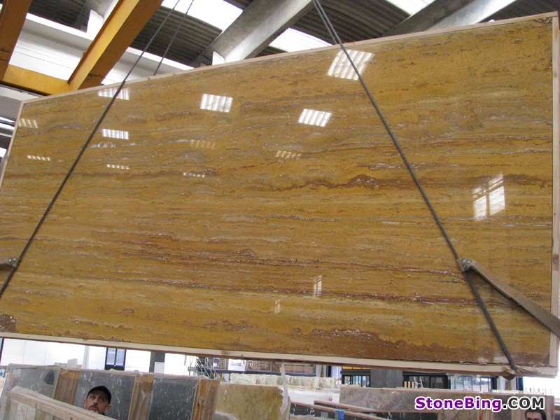 Giallo Persiano Travertine Slab