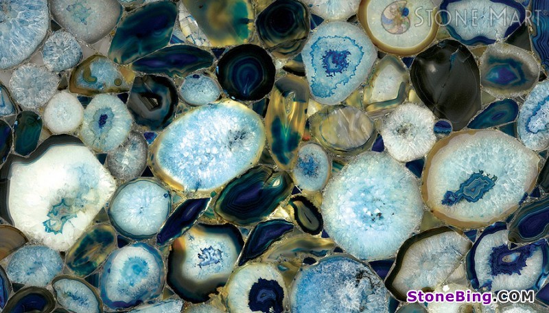 Blue Agate Semi-precious Stone