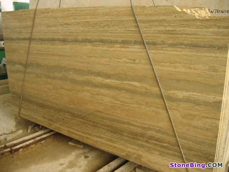 Striato Silver Travertine Slab