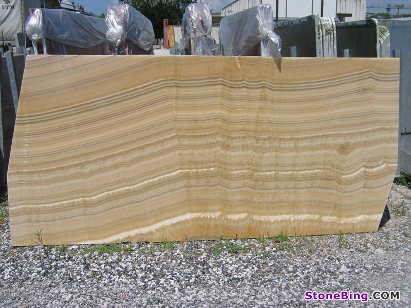 Gold & Brown Onyx Slab