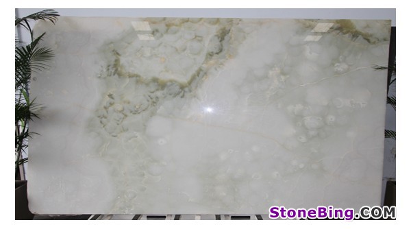 Light Green Onyx Slab