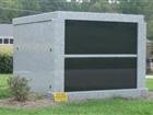 Gray 4-Crypt Mausoleum with Jet Black Doors