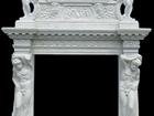 White Fire Place With Carving- 2