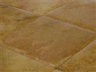 Cross-cut peach travertine pillow edge