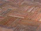 Vein-cut red travertine