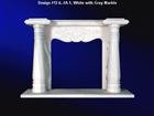 Grey Marble Fireplace