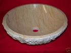 Cream marble natural  vessel sink