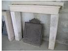 Old stone fireplace surround